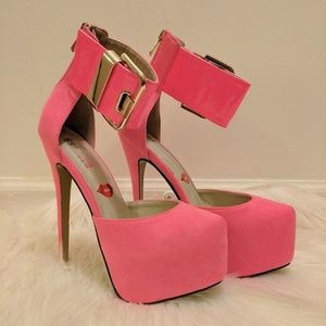 Hot Pink Super Platform Heels